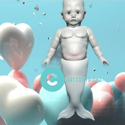 bambino sirena corpo scultura to arte mestiere sereia sirene rinato neonato muffa candela torta bambola giocattolo giocattoli fantasia umano mare carattere sculture 3d print model - Mito3D