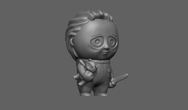 baby michael myers halloween michaelmyers chibi toy figurines character horror scary sculpture pumpkin zombie witch art miniature game funko funkopop games toys 3d print model - Mito3D