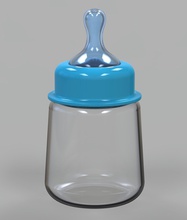 baby milch feeder flasche kleinkind flüssigkeit glas plastik philips avent joovy boob ppsu munchkin verriegeln haus 3d print model - Mito3D