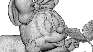 bebê rato stl 3d imprimível mickey minnie valsa Disney desenhos animados Disneylândia estátua miniatura pão duro mcduck Plutão Donald Vale lasca Roquefort jogos brinquedos 3d print model - Mito3D