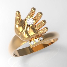 baby palm ring Juwel gem diamond kostbar engagement Schmuck Platin Edelstein Edelsteine gold Kleidung Diamanten genial Juwelen Ringe Diamant-ring 3d print model - Mito3D