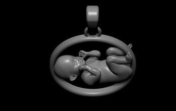 bébé pendentif bijoux babe bebe mère mama madre soleil cadeau pépinière le kid enfant pendentifs 3d print model - Mito3D