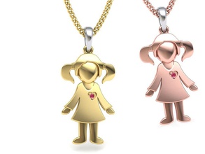 baby pendant girl engravable necklace pendants jewelry fashion printable 3d usa canada europe uk germany mexico sweeden boy child 3d print model - Mito3D