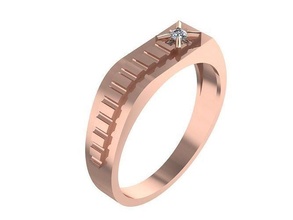 bebé anillo anillos joyería joya oro plata imprimible diamante Moda libra esterlina belleza 3d print model - Mito3D