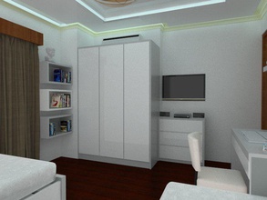 bebek odası ev yatak masa kütüphane cupbord raf mobilya 3d print model - Mito3D