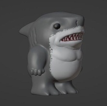 bebê Tubarão dc histórias quadrinhos rei animal oceano peixe predador embaixo agua mar jogos brinquedos 3d print model - Mito3D