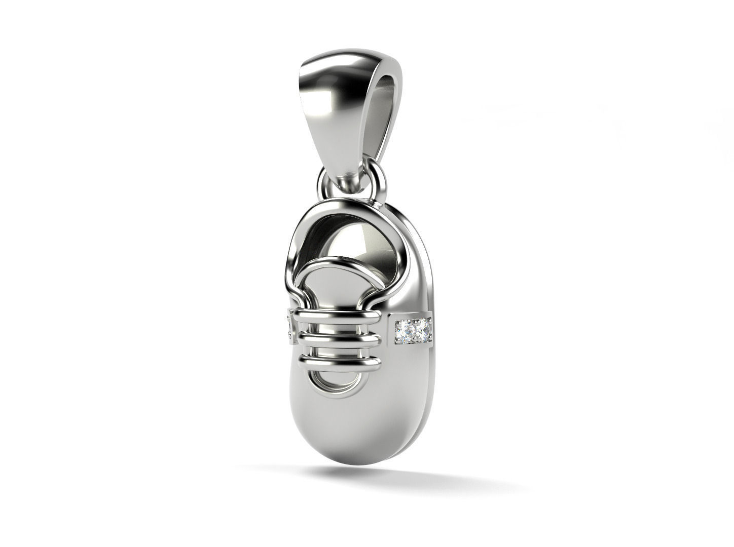 baby shoe pendant jewelry jewellery gold printable pendants 3D print model - Mito3D