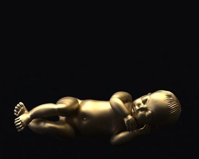 baby sleeping 3d model sleep cute miniatures sculpture art figurines jewelry 3d print model - Mito3D