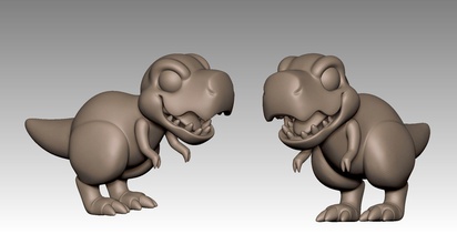baby t-rex figure character t rex cute little games toys other 3d print model - Mito3D