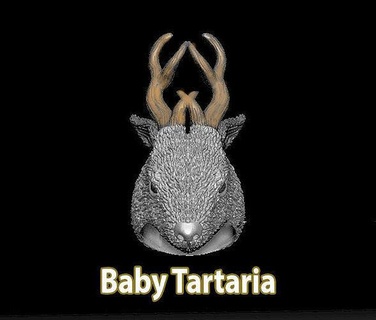 baby tartaria ring deer animal art elk reindeer sculpture horn antler antlers fantasy zbrush nature wildlife accessories special jewelry rings 3d print model - Mito3D