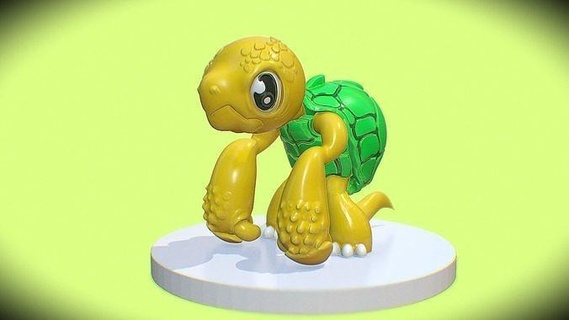baby turtle monster toy fun art character cartoon fantasy game toys figure games 3d print model - Mito3D
