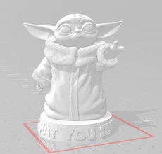 Baby Yoda Kunst Zahl Symbol Körper Statue Desktop Spiele Spielzeuge 3d print model - Mito3D