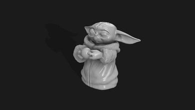 bebek Yoda top heykel oyunlar oyuncaklar 3d print model - Mito3D