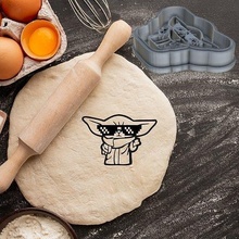 baby yoda grogu cookie cutter pastry dough biscuit sugar food cookies cutters star wars starwars house kitchen dining 3d print model - Mito3D