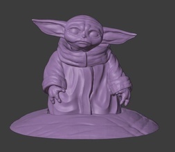 Baby Yoda Gelb Mandalorianer Statue Jedi Star Kriege Sammlerstück Spiele Spielzeuge 3d print model - Mito3D
