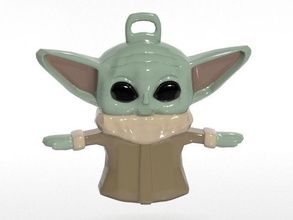Baby Yoda Schlüsselbund Spielzeug Krieg Sterne Babyyoda Spielzeuge Kunst Skulpturen 3d print model - Mito3D