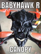 babyhawk r predator alien skull drone canopy racing fpv emax babyhawkr brushless multigp custom microdrone quadcopter uav games toys 3d print model - Mito3D