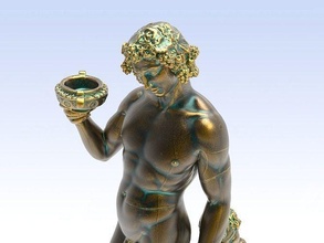 bacchus optimiert modell skulptur statue kunst zahl bronze uralt dekor scannt repliken michelangelo römisch medici museum innere 3d print model - Mito3D