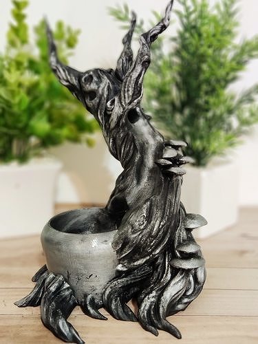 backflow incense burner tree vase 3d printing printed print house decor cone sculpture fengshui zen yoga meditation waterfall home model dragon 3D print model - Mito3D