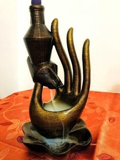 refoulement encens brûleur vase main 3d impression imprimé cadeau maison décor cône sculpture Bouddha Accueil Zen feng shui méditation dragon 3d print model - Mito3D
