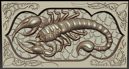 gamão escorpiões hobby-diy ilustração a arte o padrão ornamentado forma símbolo resumo área de trabalho decoração laser corte invertebrados ciência lâmina design arma branca hobby diy outros 3d print model - Mito3D