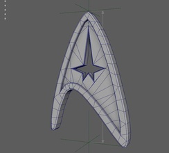 insigne de commande star trek 3d modèle d'impression bijoux les broches la décoration service souvenirs étoiles 3d print model - Mito3D