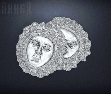 Insignia virgen rocio retrato Clásico decoración retro cordón enmarcado Arte monedas insignias 3d print model - Mito3D