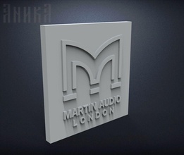 insigne de martin audio londres art l'audio enseigne vaisseau des signes les logos 3d print model - Mito3D
