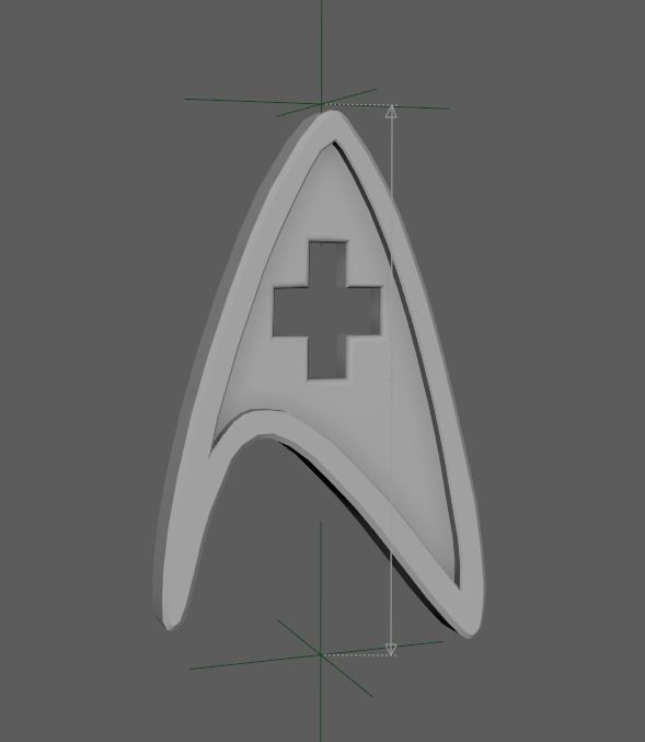 badge medical service star trek jewelry souvenir decoration 3d print brooches 3D print model - Mito3D