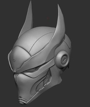 homem branco cavaleiro batman maravilha traje cosplay 3dprint stl criador modelo cabeça capacete fãs arte planta passatempo faça 3d print model - Mito3D
