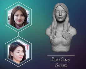 bae suzy 3d Porträt Skulptur Gesicht Statue Kunst Skulpturen Sänger 3dprint 3dmodel weiblich Süd Koreanisch 3d print model - Mito3D