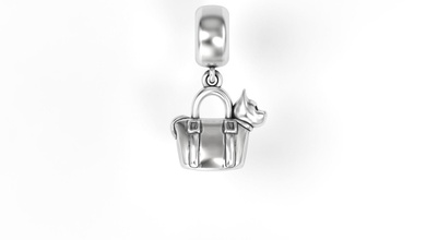 sacchetto cane fascino pandora braccialetti pandoracharm gioiello gioielleria 3dprint argento oro moda pendente diamante braccialetto gemma lusso prototipazione design stampabile ciondoli 3d print model - Mito3D