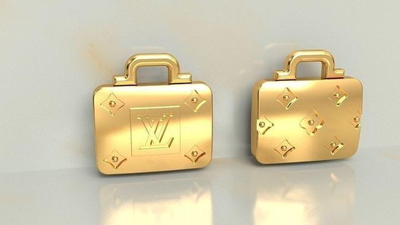 bag pendant louis vuitton necklace gold silver jewellery jewel jewelry bracelet pendants 3d print model - Mito3D