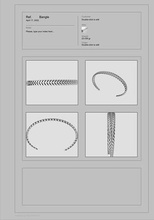 baguette design modello moda semplicità gioielleria braccialetti 3d print model - Mito3D