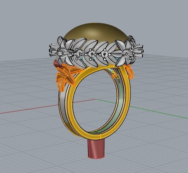 bague oeil Tigre cg38 yd Picar jóias joalheria prata ouro diamante moda engagem Casamento noivado anel imprimível argolas solitário solta comitiva amar 3D print model - Mito3D