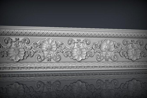 Baget dekor Odun Sanat cnc barok stil stili ev yeni mobilya heykeller 3d print model - Mito3D