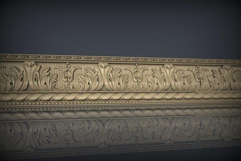 baguette décor bois art cnc baroque stlstyle meubles sculptures 3d print model - Mito3D