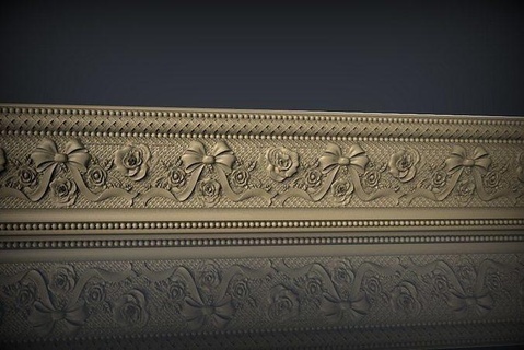 Baget dekor Odun Sanat cnc barok stil stili mobilya heykeller 3d print model - Mito3D