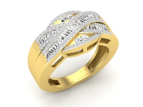 baguette diamante gioielleria squillare gruppo musicale donna oro argento stampabile gioiello Fidanzamento moda brillante bellezza 3d print model - Mito3D