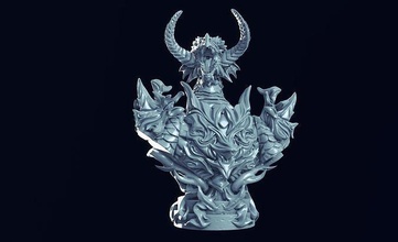 bahamut bust stl 3d model fdm sla printing dragon character hobby diy hand tools 3d print model - Mito3D