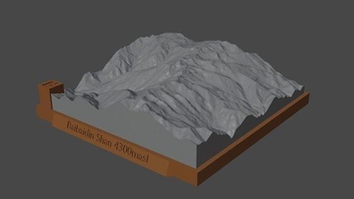 Baibaidin Shan Berg Landschaft Vulkan Terrain Umgebung Natur Photogrammetrie Elevation Wissenschaft 3d print model - Mito3D