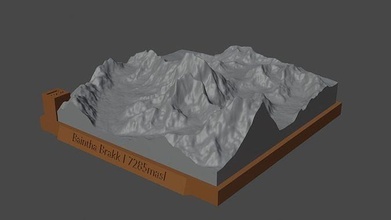 baintha nadas dağ manzara yanardağ arazi çevre doğa fotogrametri yükseklik dem Bilim 3d print model - Mito3D