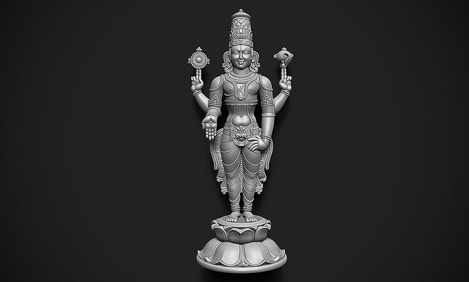 balaji ancient sculpture south indian hindu old venktesh vishnu vitthal history archeology god idol art sculptures 3D print model - Mito3D