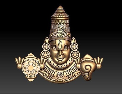 balaji pendiente thirupathi tirupati perumal vishnu Krishna narayana Govinda kesava Vaikuntha ananta jagannath medallón joyería joya colgantes 3d print model - Mito3D