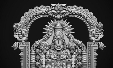 balaji rahatlama vishnu tanrı hintli hindu dini idol heykel takı cad sanat klasik heykeller 3d print model - Mito3D