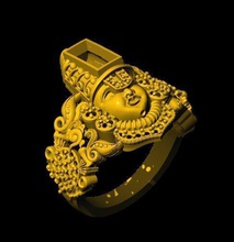 balaji squillare gioielleria argento scudo stampabile antico oro anelli 3d print model - Mito3D