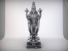 balaji hindú estatua vishnu tirupati sur ídolo murti indio hinduismo religioso escultura base garud hermoso imprimible arte esculturas 3d print model - Mito3D