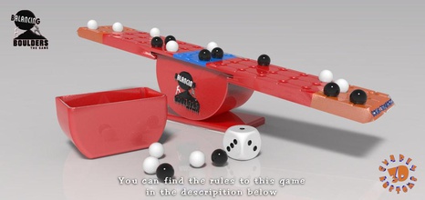 balancing boulders Spiele-Spielzeug Felsbrocken board Spiel Spaß Spiele - Spielzeug Spiele, Strategie 3d print model - Mito3D