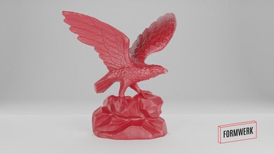 kel kartal 3d scanned minyatür diyorama kuş doğa basılı ender kanat hayvan vahşi tüyü özgürlük koz amerika birleşik devletleri cesur vatansever dekoratif masaüstü imparator sanat heykeller 3d print model - Mito3D
