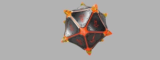 baldurs gate 3 - shadowhearts mysterious artefact dice dnd roleplay roleplaying dices baldur dungeon dragon shadowheart games toys 3d print model - Mito3D